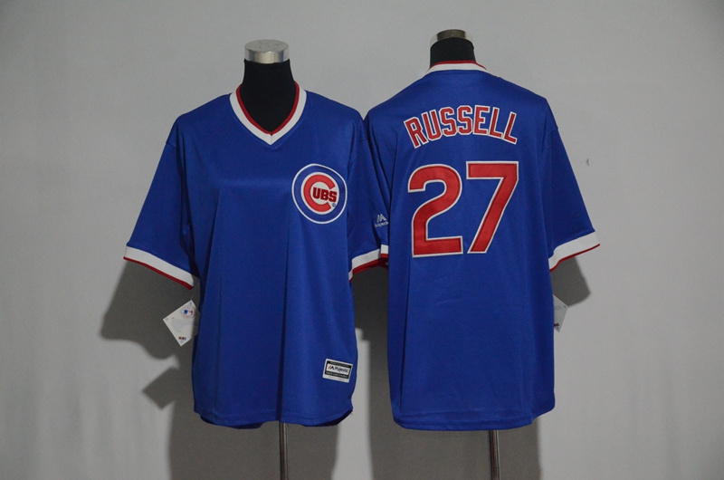 Youth 2017 MLB Chicago Cubs #27 Russell Blue Jerseys
